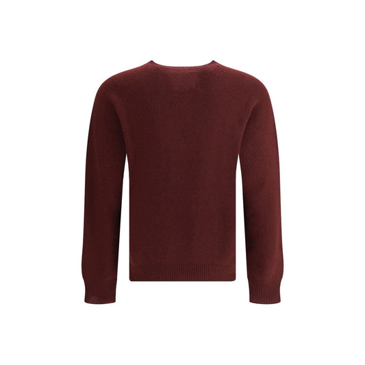 Jil Sander Fleece-Sweatshirt aus Wolle in Bordeaux