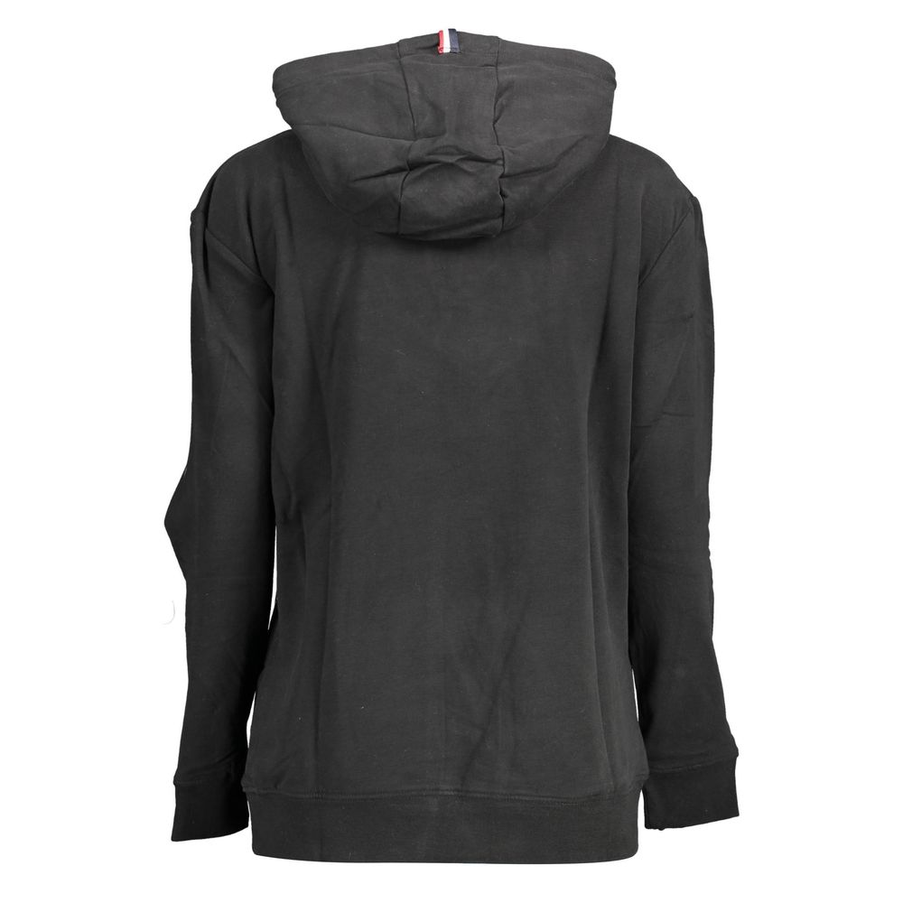 U.S. POLO ASSN. Schwarzer Baumwollpullover für Frauen mit kontrastierenden Details