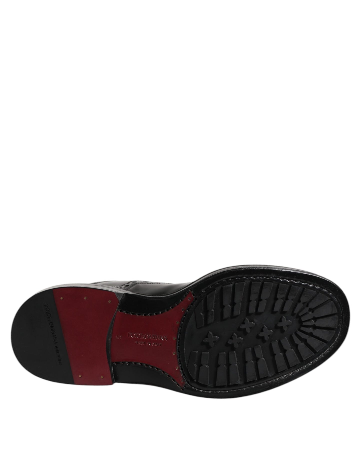 Dolce & Gabbana Schwarze Leder Schnürstiefel mit mittlerer Wade