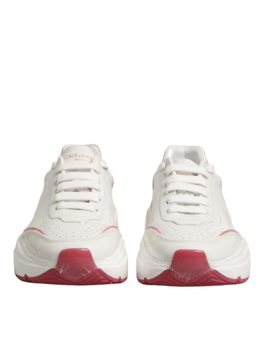 Dolce & Gabbana Weiß Rosa Daymaster Low Top Turnschuhe Schuhe