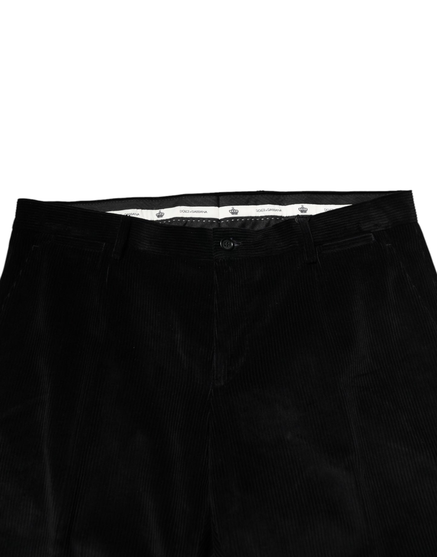 Dolce & Gabbana Schwarze Baumwolle Männer Kleid Formale Hose Hose