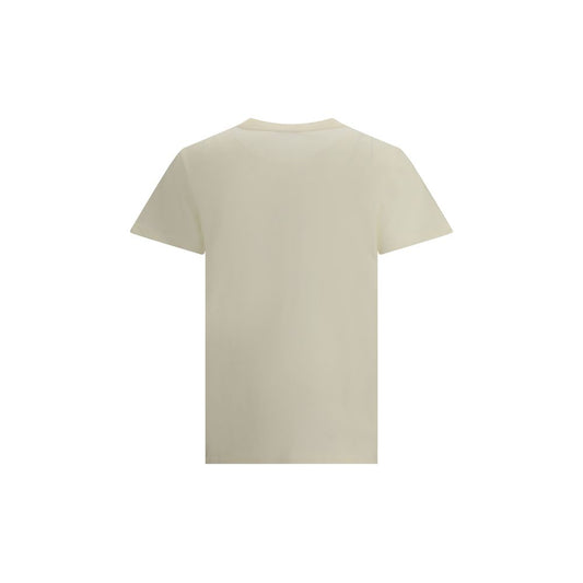 Moncler Baumwoll-T-Shirt in Creme