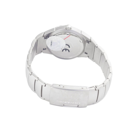Time Force Silberne Edelstahl-Armbanduhr