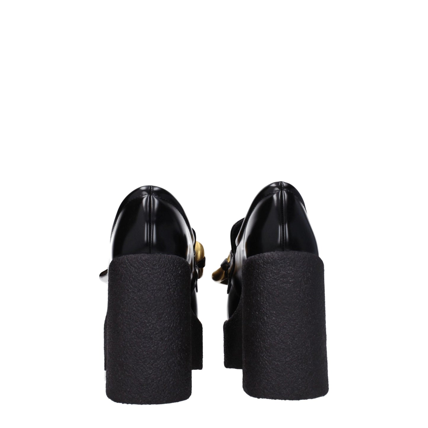 Stella McCartney Schwarze Plateau-Loafer aus Leder