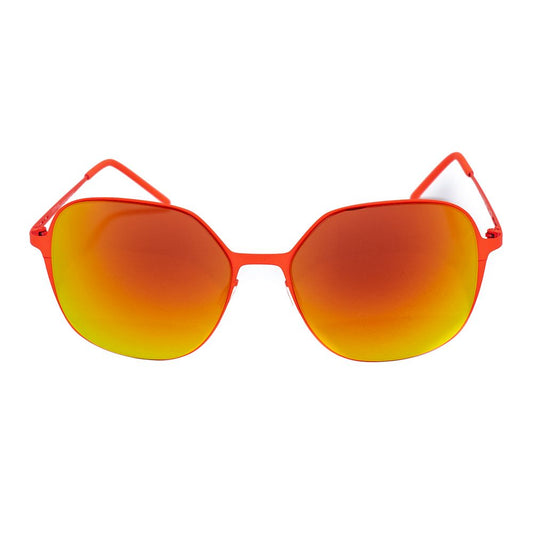 Italia Independent Rote Metall-Sonnenbrille