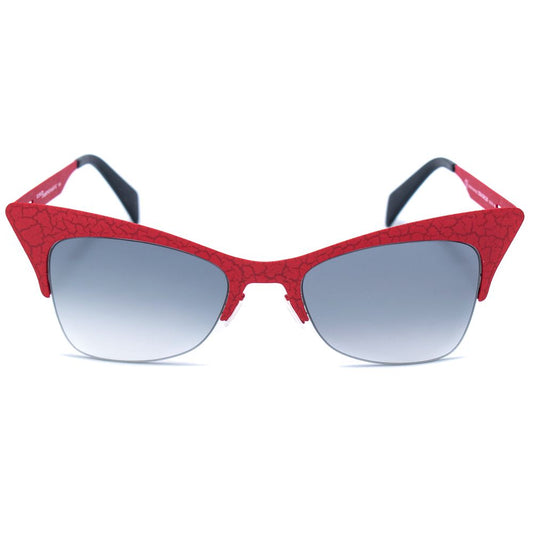 Italia Independent Rote Metall-Sonnenbrille