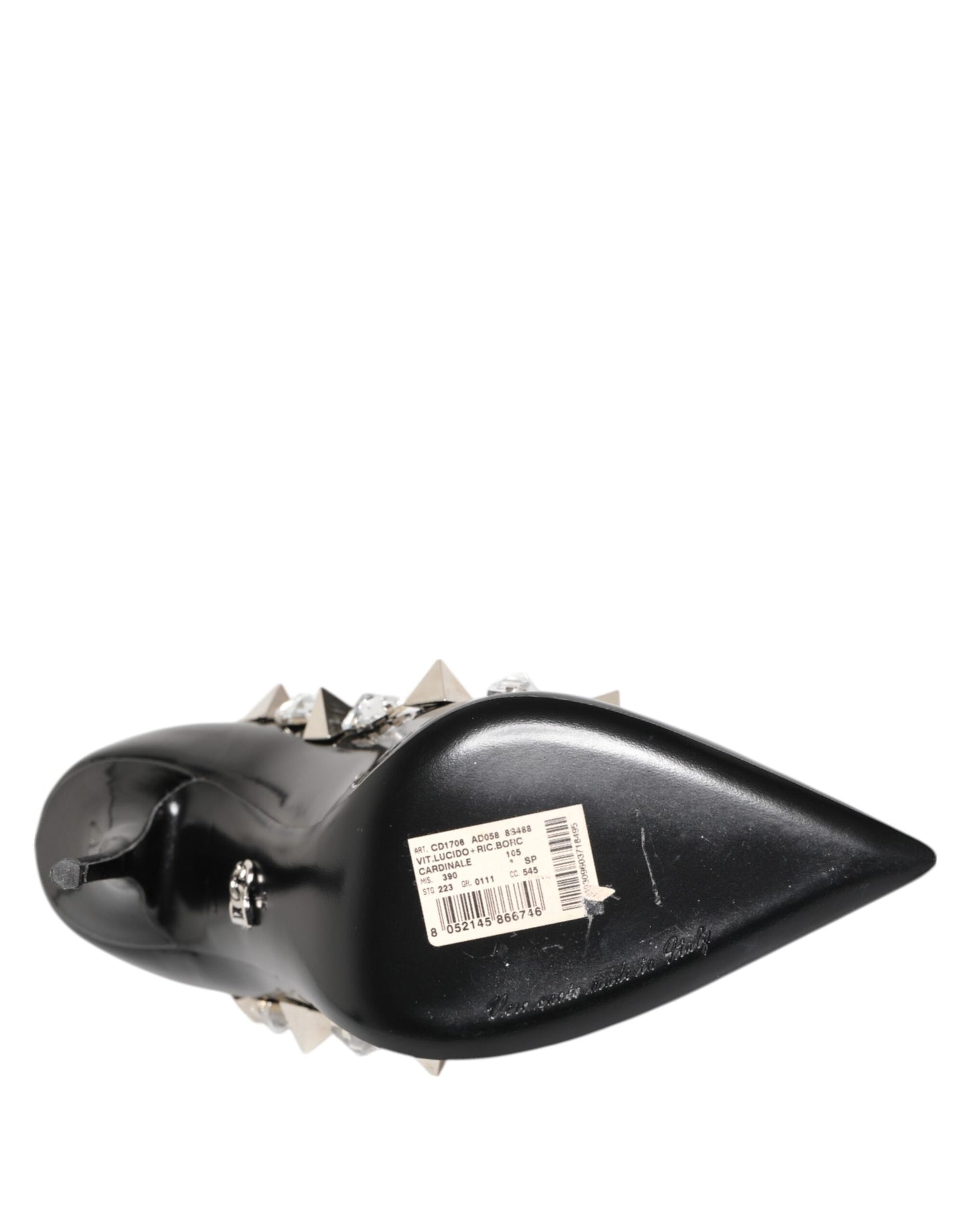 Dolce & Gabbana Schwarz Kristalle Nieten Stiletto Pumps Schuhe