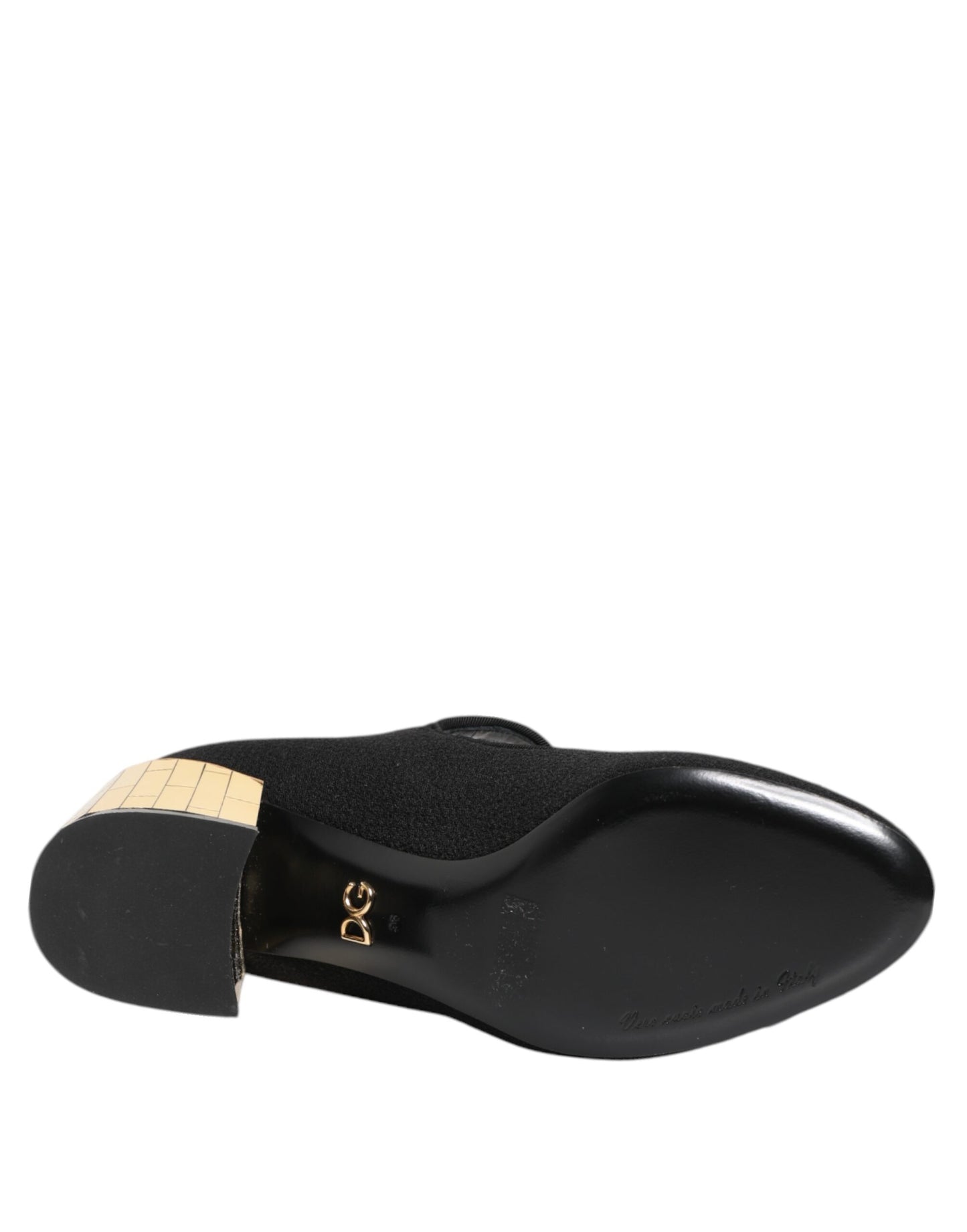 Dolce & Gabbana Schwarz Blume Kristall verschönert Mary Jane Schuhe