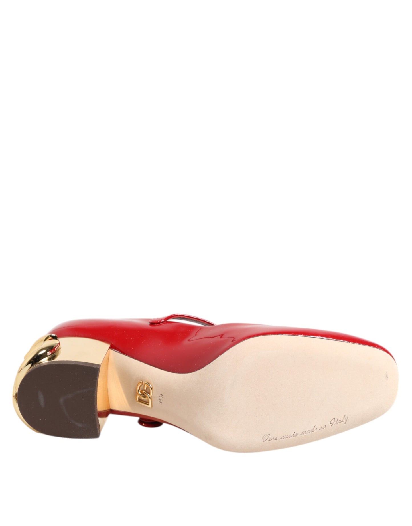 Dolce & Gabbana Rote Leder DG Logo Absätze Sandalen Schuhe