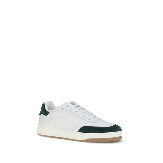 Saint Laurent Weiße Kalbshaut Bos Taurus Sneakers mit niedrigem Schaft