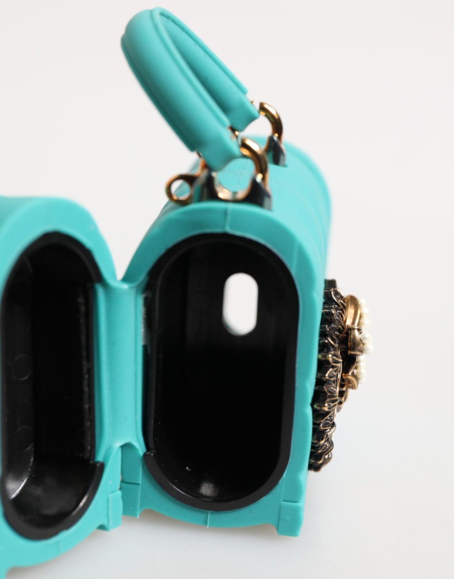 Dolce & Gabbana Türkis Silikon Hingabe Herz Abdeckung Tasche Airpods Fall