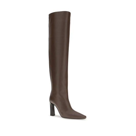 Giuseppe Zanotti Braunes Leder Overknee-Stiefel