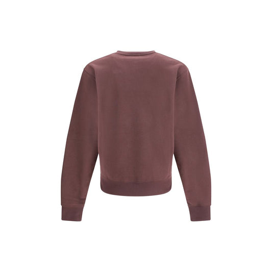 Saint Laurent Baumwoll-Sweatshirt in Bordeauxrot