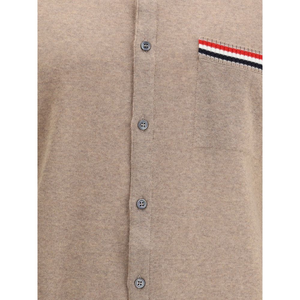 Thom Browne Beiger Wollfleece-Cardigan