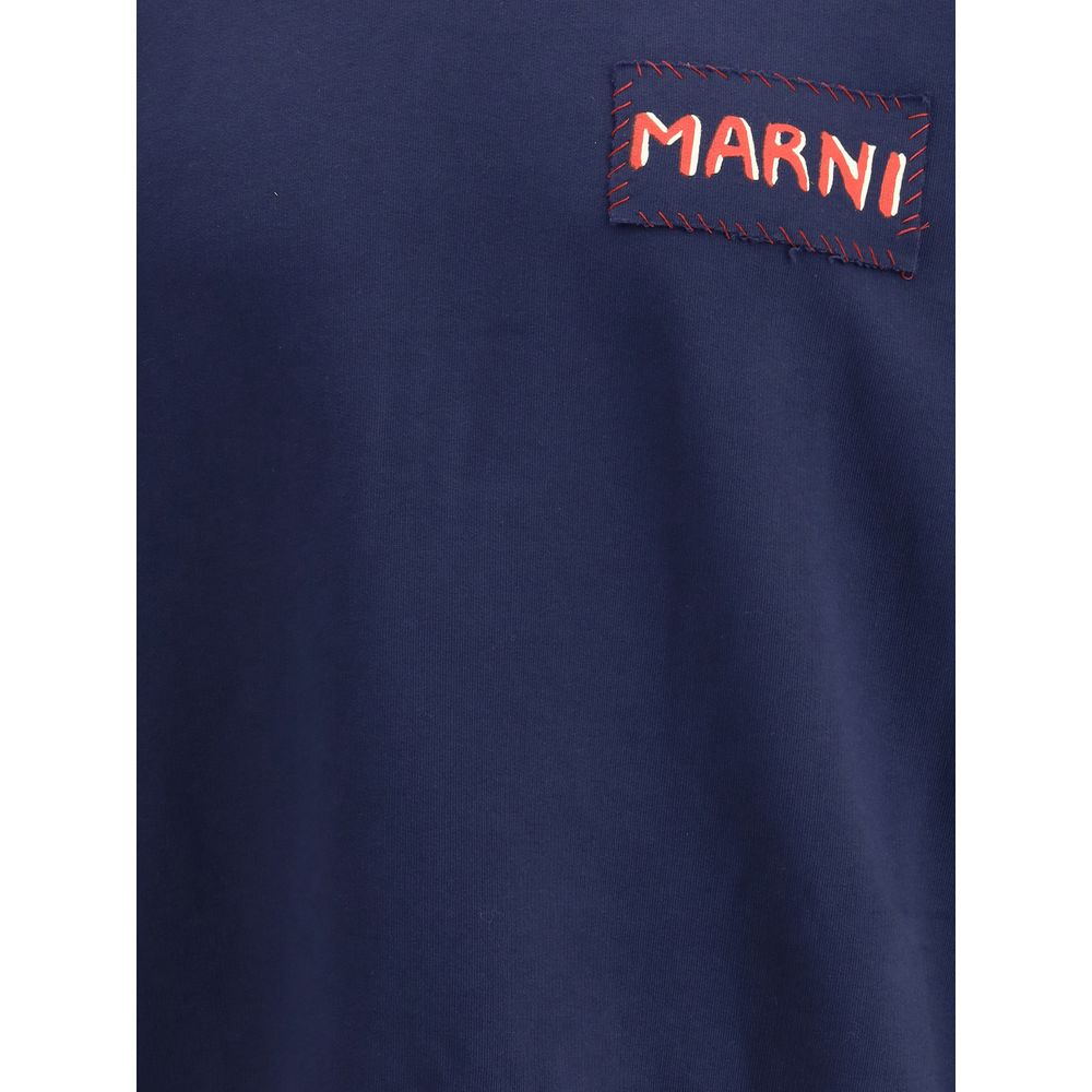 Marni Baumwoll-Sweatshirt in Blau