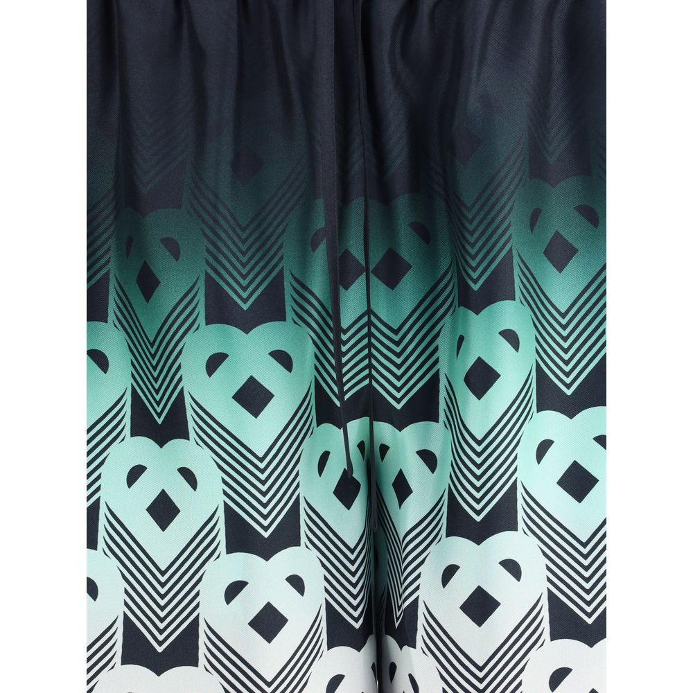 Casablanca Bermuda-Shorts aus Seide in Multicolor