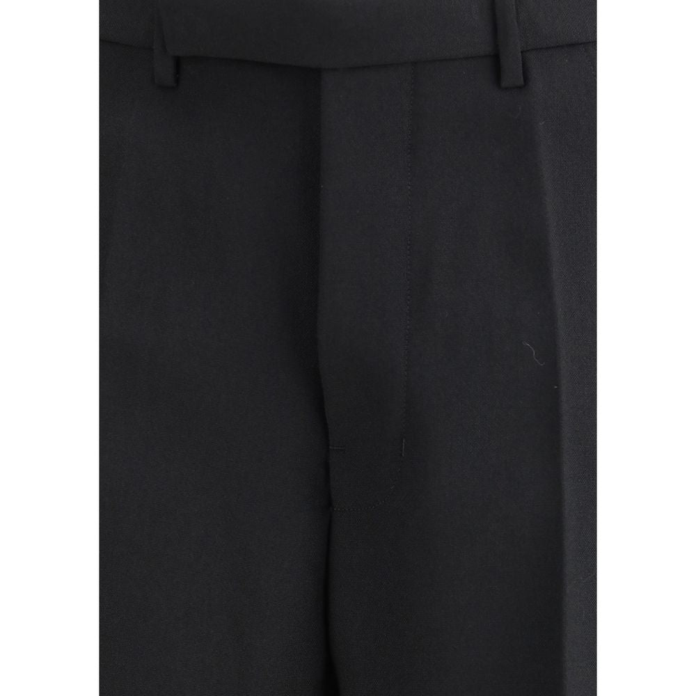 Rick Owens Schwarze Wollhose aus Fleece