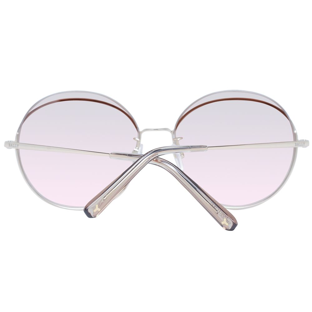 Bally Sonnenbrille aus roségoldfarbenem Metall