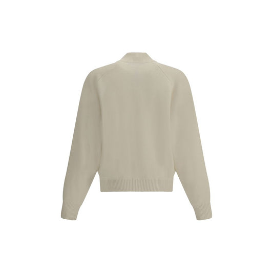 Jacquemus Weißer Fleece-Wollcardigan
