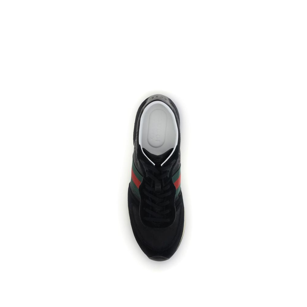 Gucci Schwarze Polyamid-Sportschuhe