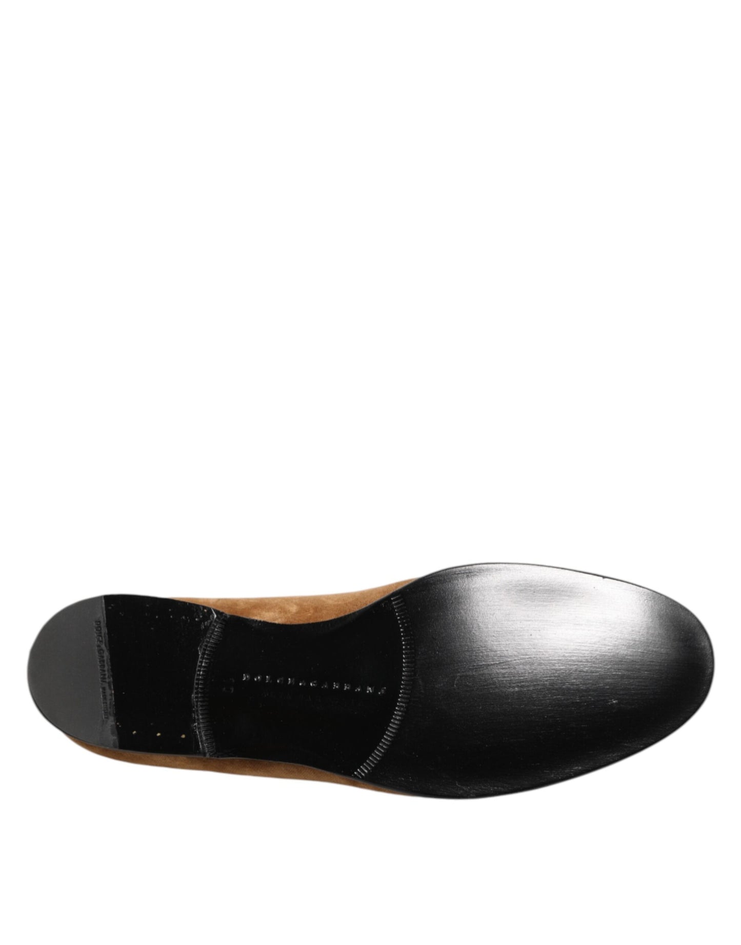Dolce & Gabbana Braun Wildleder Slip On Männer Loafers Formale Schuhe