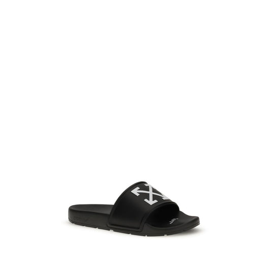 Off-White Schwarze Polyethylen-Sandalen