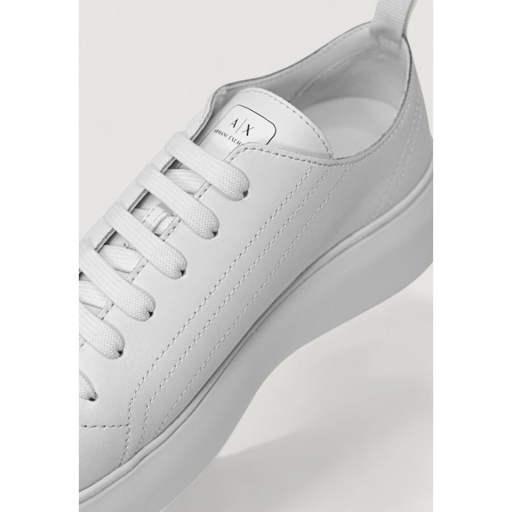 Armani Exchange Weiße Leder-Plateau-Sneaker