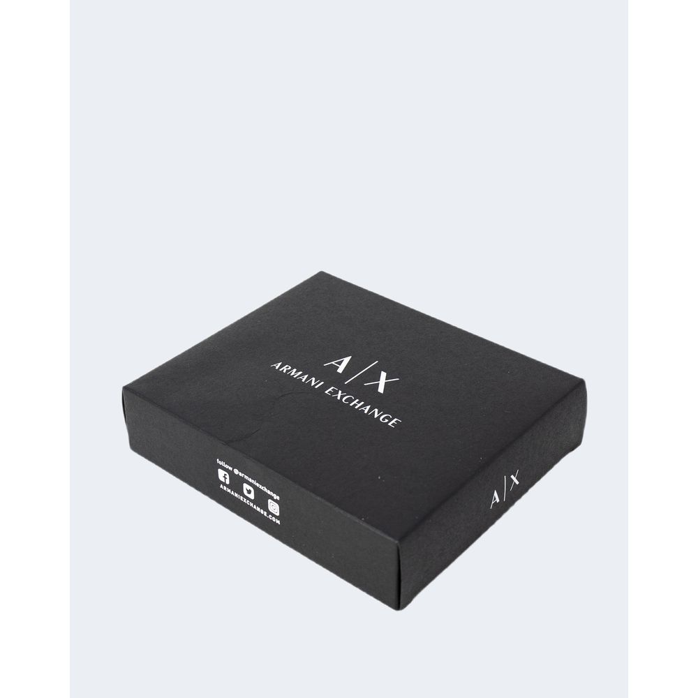Armani Exchange Schwarzes Leder Portemonnaie