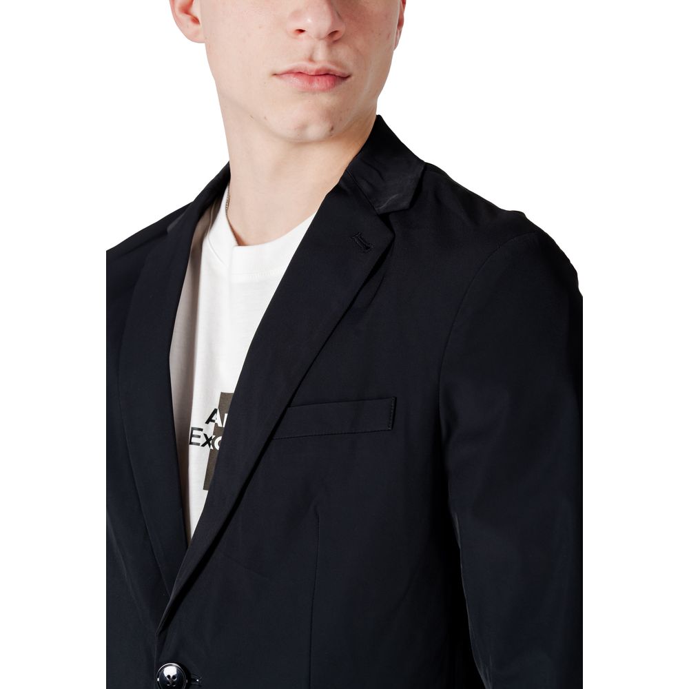 Armani Exchange Schwarzer Baumwollblazer