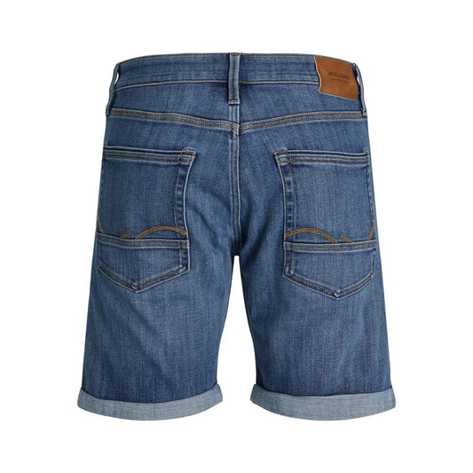 Jack Jones Blaue Baumwoll-Bermuda-Shorts