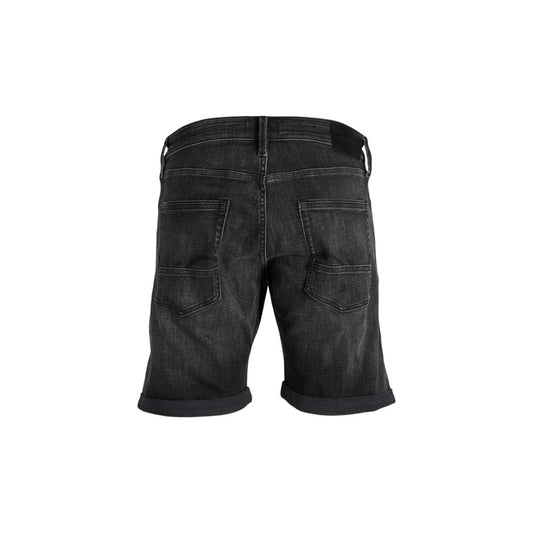 Jack Jones Schwarze Baumwoll-Bermuda-Shorts