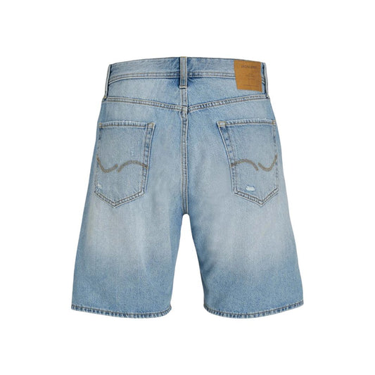 Jack Jones Hellblaue Baumwoll-Bermuda-Shorts