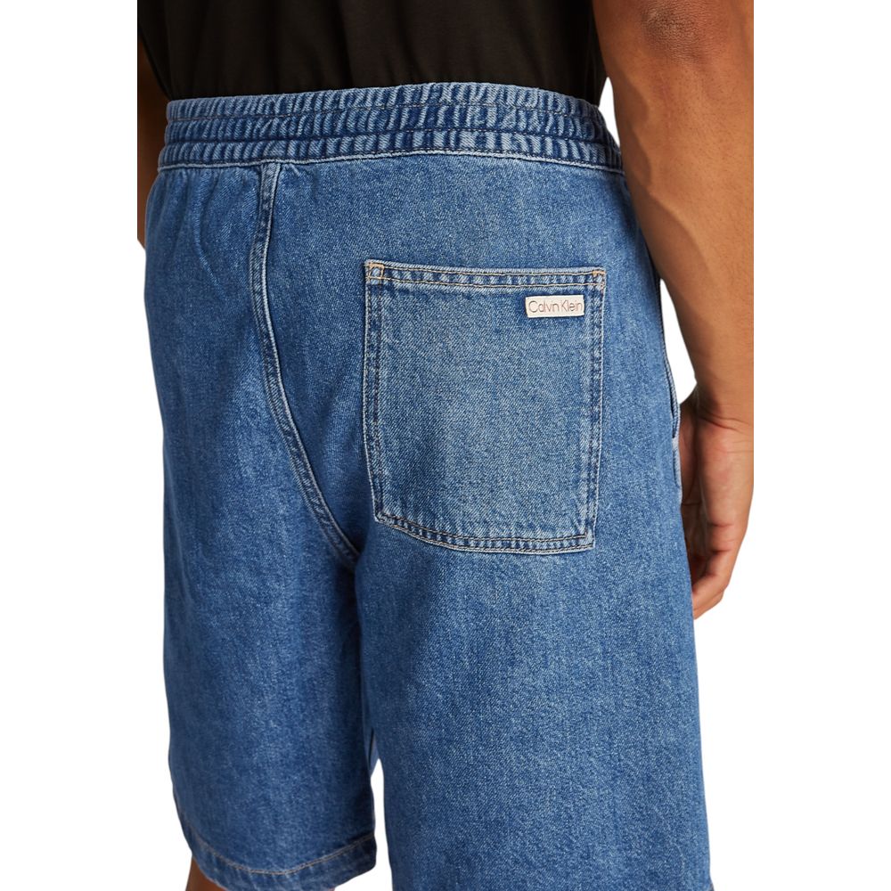 Calvin Klein Jeans Blaue Baumwoll-Bermuda-Shorts