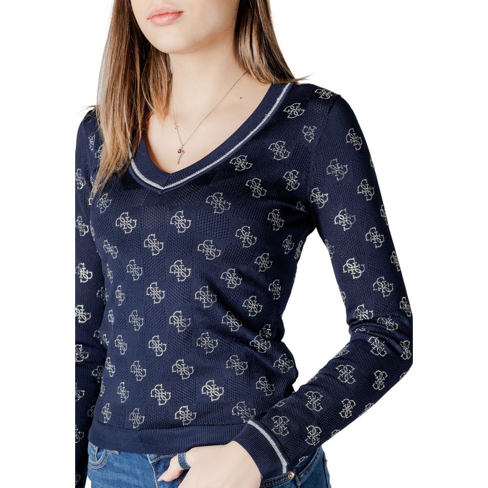 Guess Blauer Viskose-Pullover