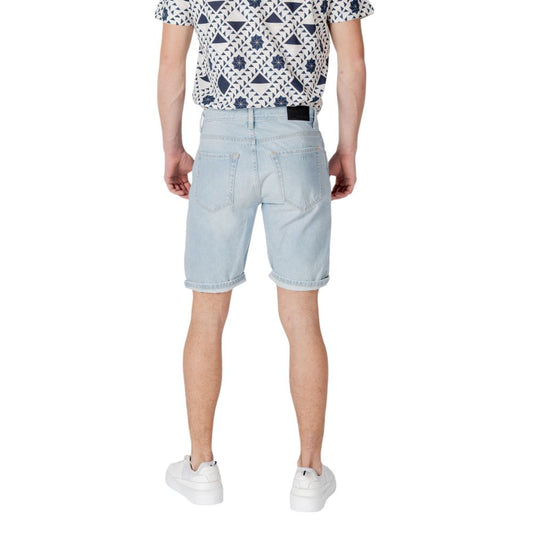Antony Morato Hellblaue Baumwoll-Bermuda-Shorts