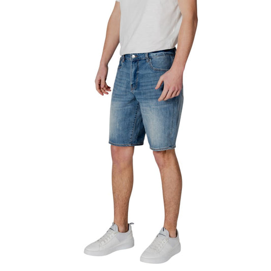 Armani Exchange Blaue Polyester-Bermuda-Shorts