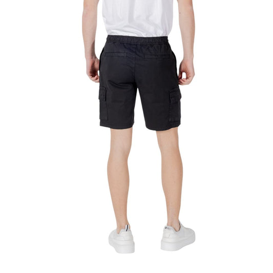 Hugo Boss Schwarze Baumwoll-Bermuda-Shorts