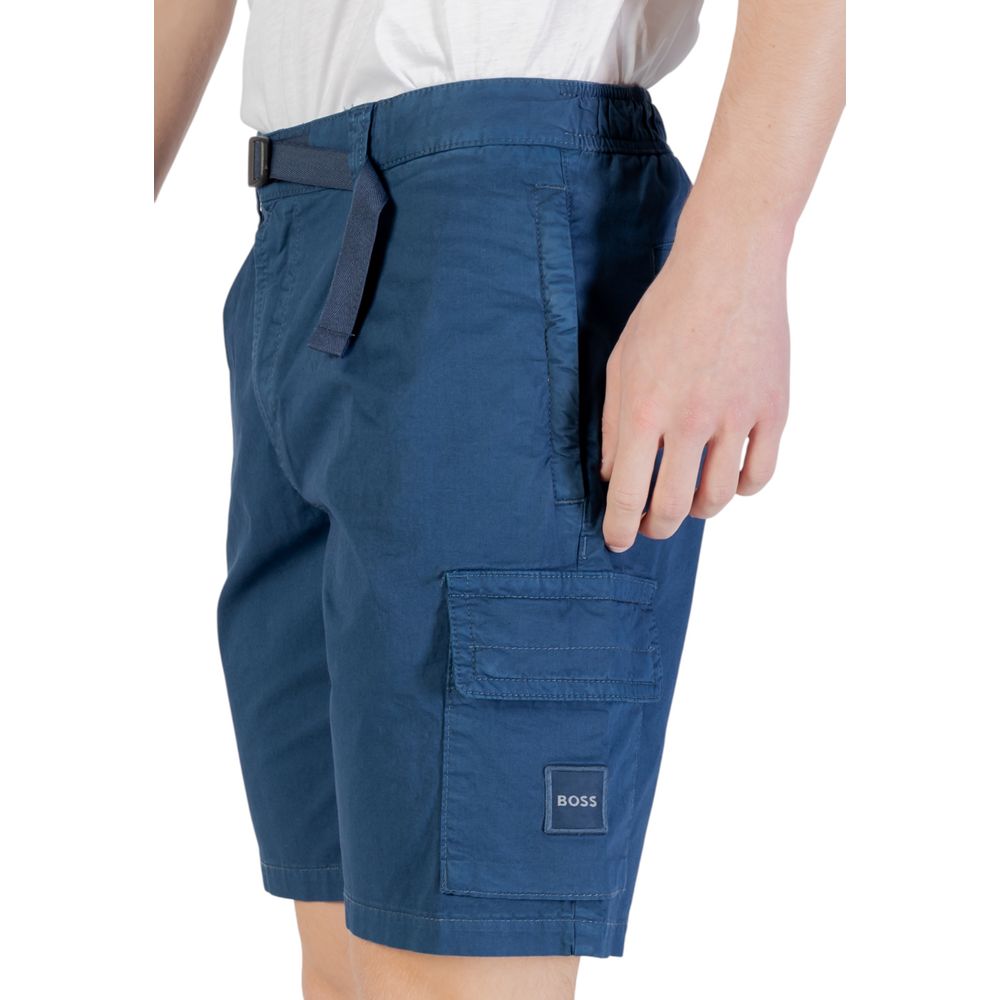 Hugo Boss Blaue Baumwoll-Bermuda-Shorts
