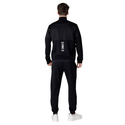 EA7 Emporio Armani Schwarzer Baumwoll-Sweatuit