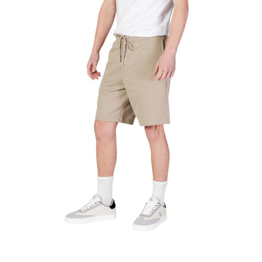 Replay Beigefarbene Baumwoll-Bermuda-Shorts