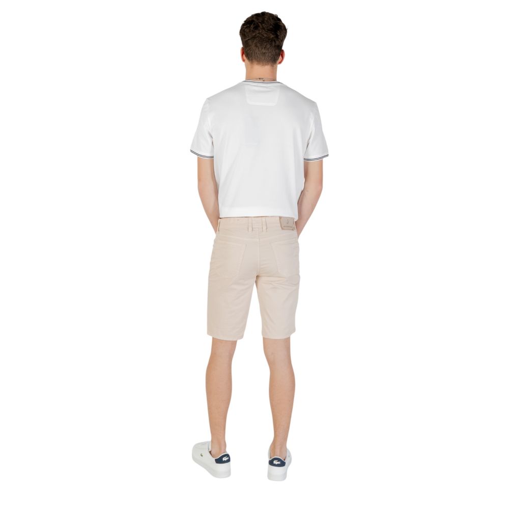 Jeckerson Beigefarbene Baumwoll-Bermuda-Shorts