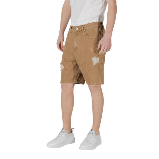 Gianni Lupo Beige Baumwoll-Bermuda-Shorts