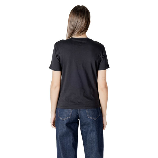 Calvin Klein Jeans Schwarzes T-Shirt aus Baumwolle