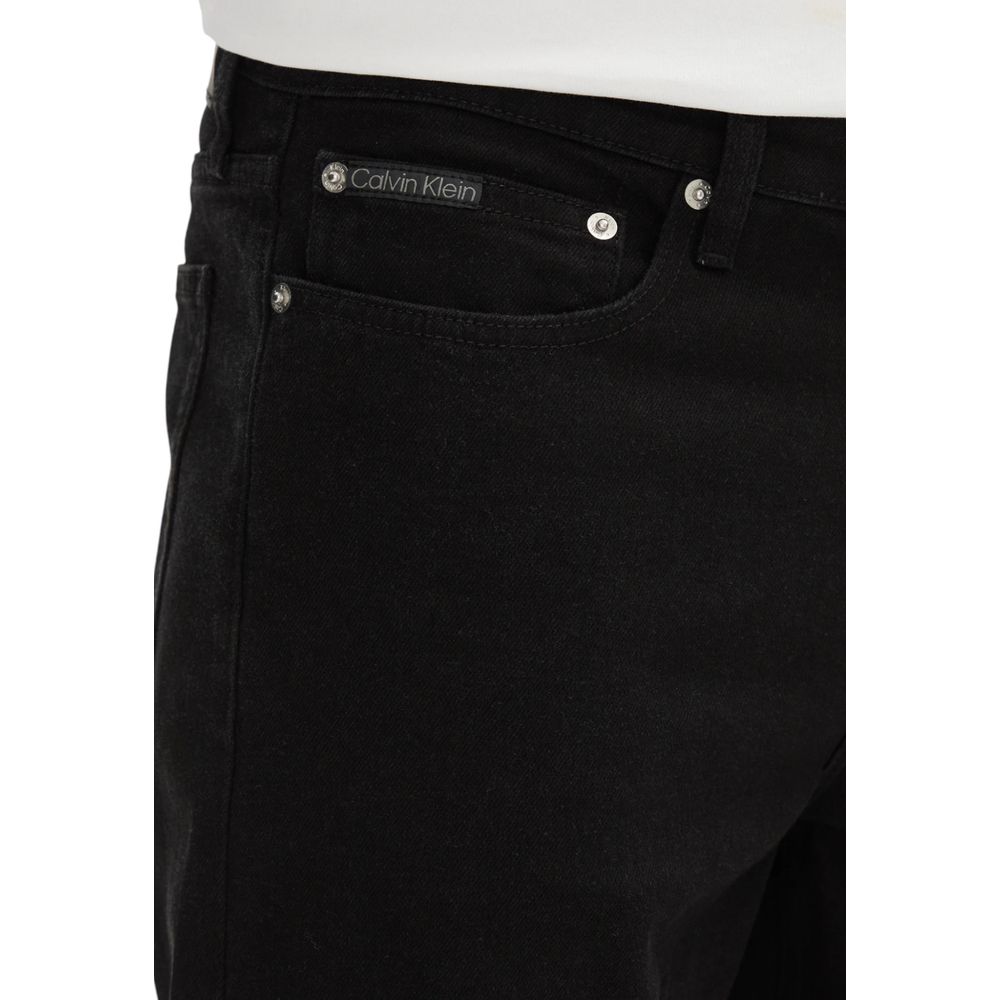 Calvin Klein Jeans Schwarze Baumwoll-Bermuda-Shorts
