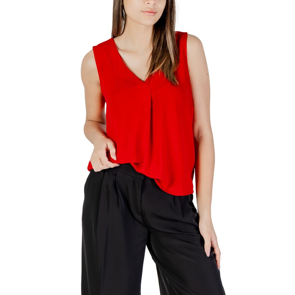 Only Rotes Tank-Top aus recyceltem Polyester