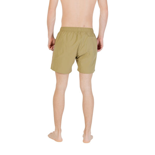 Hugo Boss Grüne Polyester-Badeshorts
