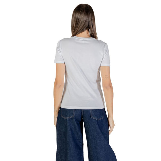 Only Orangefarbenes T-Shirt aus Baumwolle