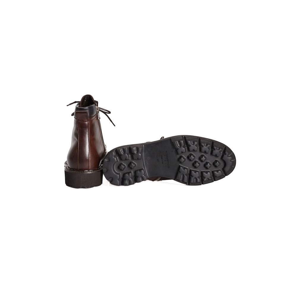 Roberto Pepe Luxury Stiefel aus braunem Kalbsleder für Männer