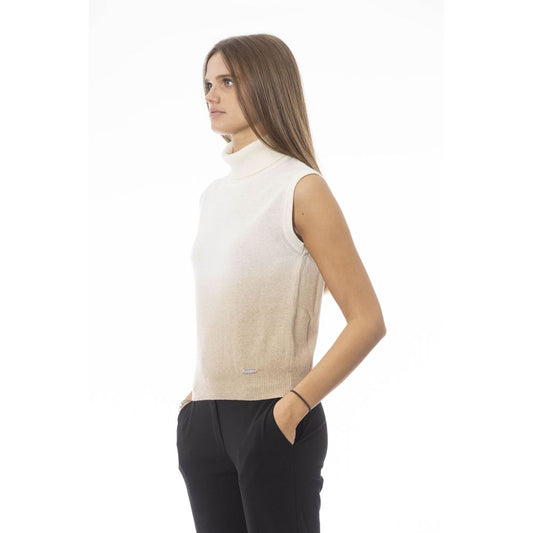 Baldinini Trend Weißer Pullover aus Wolle für Frauen
