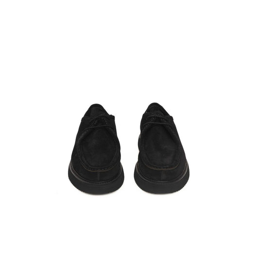 Cerruti 1881 Schwarzer Kalbsleder-Derby-Schuh für Männer